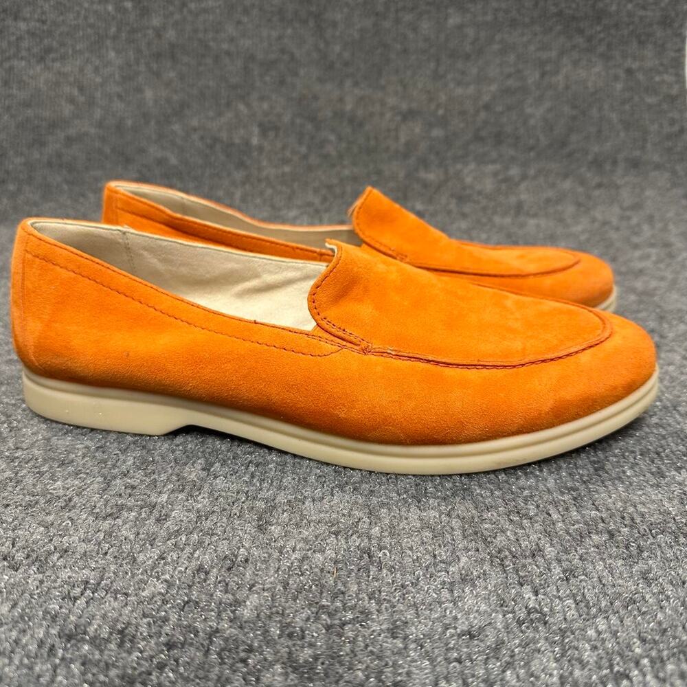Paul Green Women’s Selby Loafers Orange Suede Quiet Lux Slip On Shoes 10